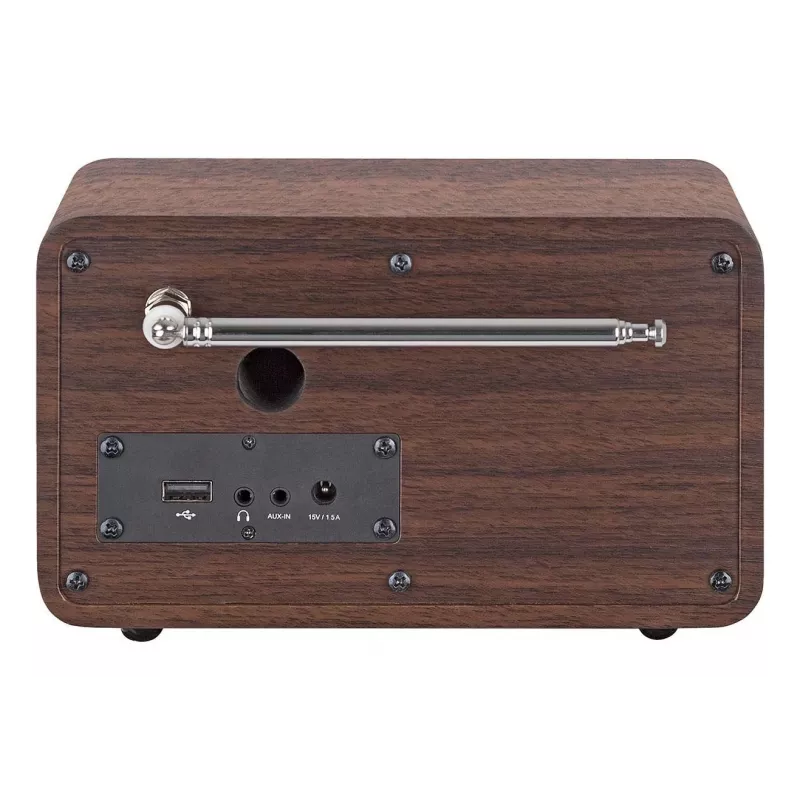 Kaasaskantav DAB+ raadio Imperial DABMAN i170 — FM/DAB+ tuuner, 10 W RMS, 2,4-tolline ekraan, 3,5 mm, USB-A, must/puit