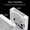 Corsair iCUE LINK RX120 MAX RGB ventilaator 12 cm valge 3 tk 400-2000 p/min