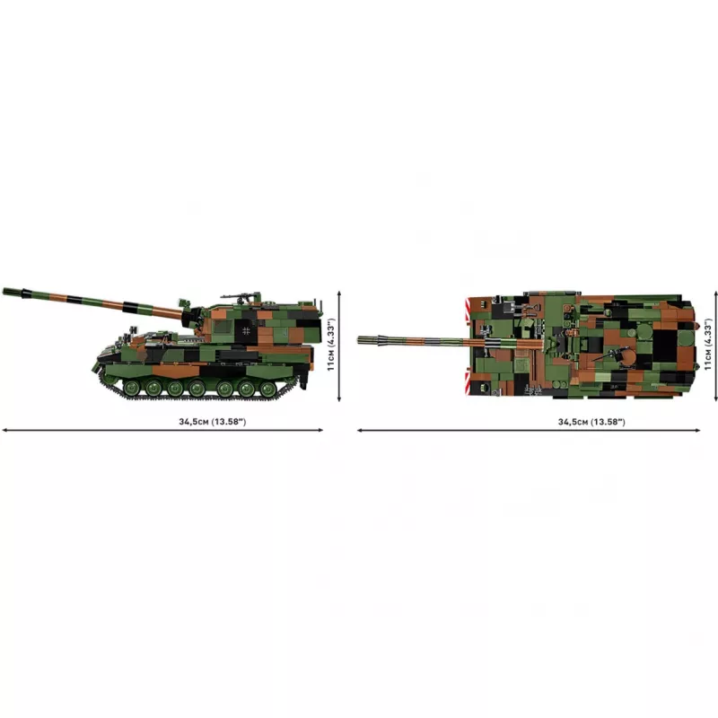 Ehituskomplekt COBI Panzerhaubitze 2000 1006 tk relvajõud