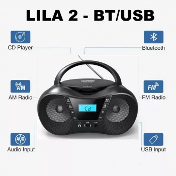 Raadiomängija CD LILA2 USB/BT hõbedane