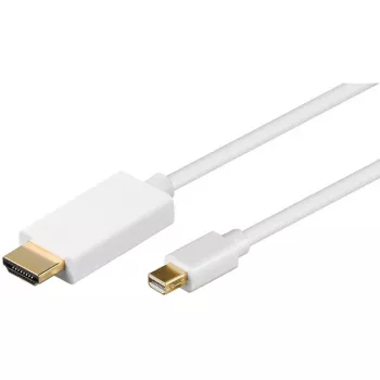 Wentronic Goobay mini DisplayPort HDMI-adapterkaabel 1.2, valge, 2 m - Mini DisplayPort-pistik > HDMI™-standardpistik (tüüp A) (52861)