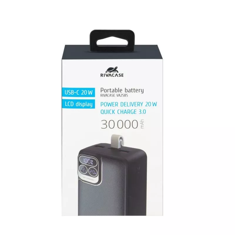 Rivacase VA2585 akupank 30000 mAh 20W, must