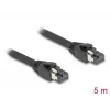 Delock - Võrgukaabel - RJ-45 (M) to RJ-45 (M) - 5,0m - 7,5 mm - S/FTP - CAT 8,1 - Halogeenivaba, Haakumisvaba, kuni 40 Gbps andmeedastuskiirus - Must (80236)