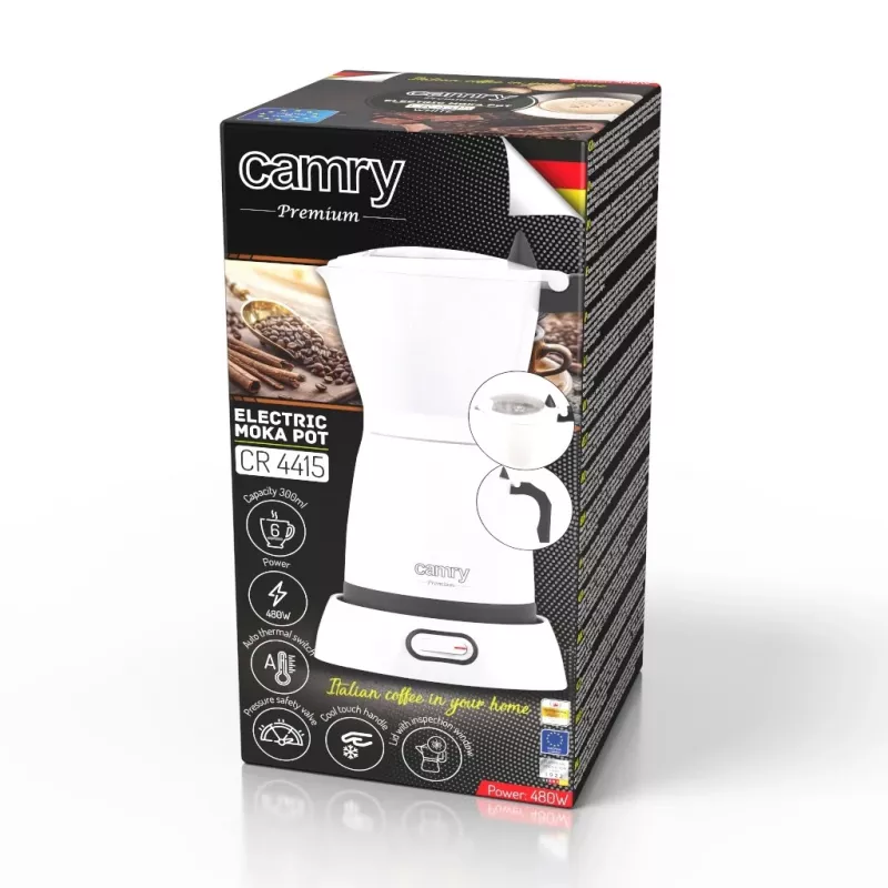 Camry | Elektriline Moka kohvimasin | CR 4415w | 480 W | Valge