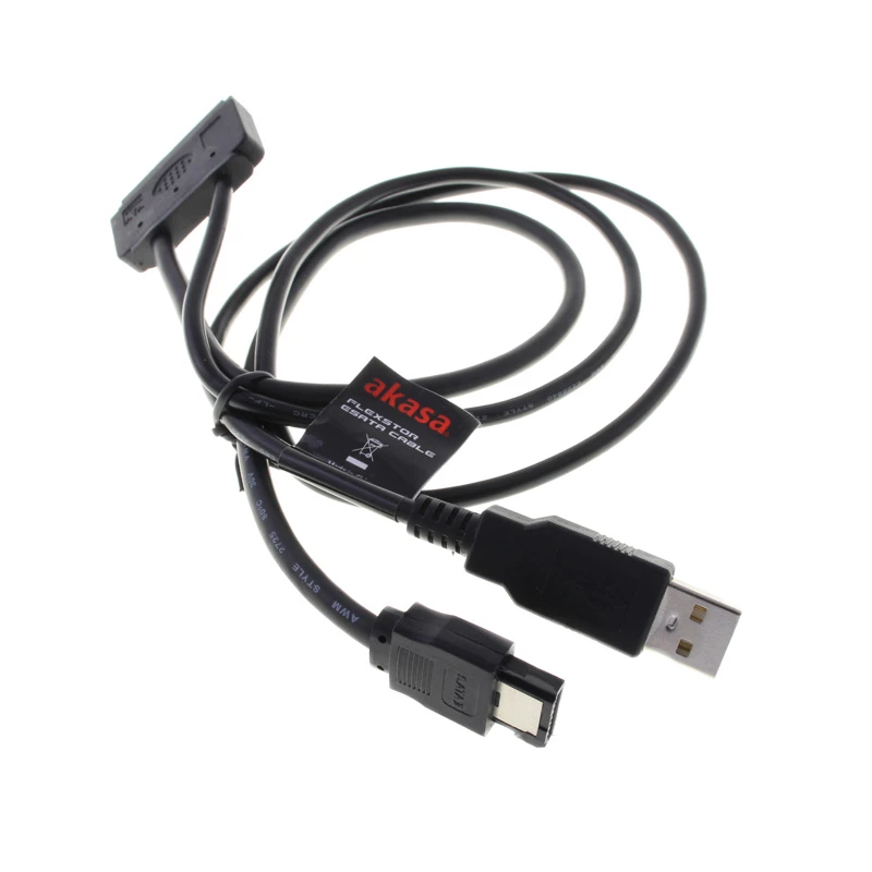 Akasa Flexstor eSATA-kaabel 6,40 cm (2.5) - SATA-HDD ja -SSD (AK-CBSA03-80BK)
