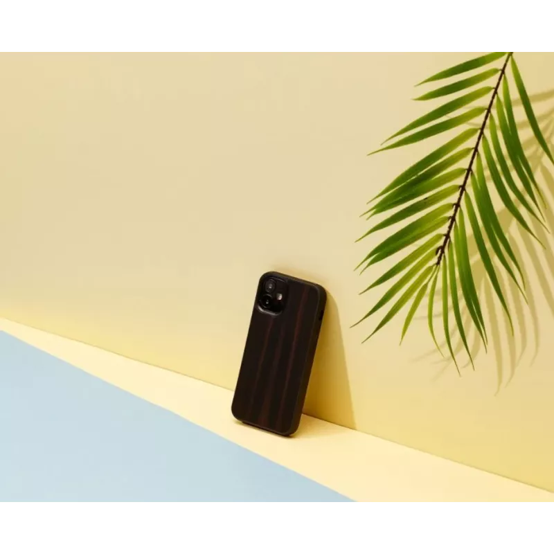 Kaitsev telefonikott Man and Wood iPhone 12 mini jaoks — eebenmust