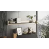 Cama Shelf PORTO 150x18x16.5 tamm/must