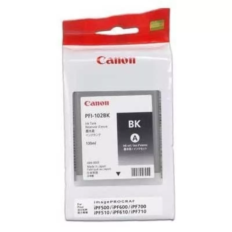 Prindikassett Canon PFI-102BK must 130 ml imagePROGRAF printeritele