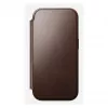 Mobiiltelefoni ümbris Nomad Modern Leather Folio iPhone 17 Pro jaoks, nahk/alumiinium, 16 cm (6,3 tolli) pruun, 4 kaarditaskut