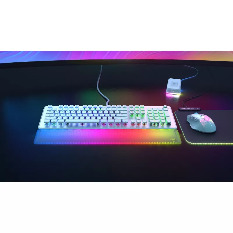 Turtle Beach Vulcan II Max klaviatuur mängimiseks USB saksa valge