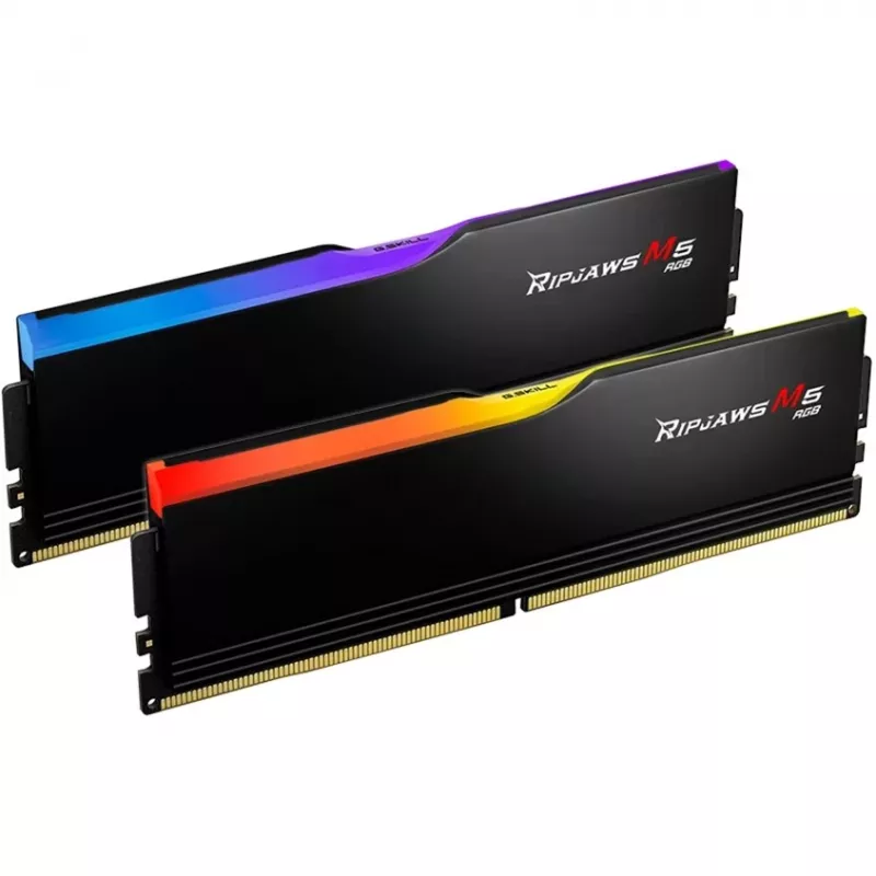 DIMM 32 GB DDR5-6000, Arbeitsspeicher schwarz, F5-6000J2836G16GX2-RM5RK, Ripjaws M5 RGB, INTEL XMP