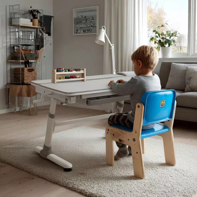 Ergo Office laste ergonoomiline kõrgusega reguleeritav laud, hall, max 100kg, ER-417 2cz