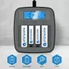 Akulaadija everActive NC1000MV2 — Ni-MH 4-pesaline USB-C laadija, 4 akut, 5 V, must, 110×99×38 mm