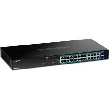TRENDnet TPE TG262 - lüliti - 24 x 10/100/1000 (PoE+) + 2 x SFP - rack-monteenitav - PoE+ (380 W)