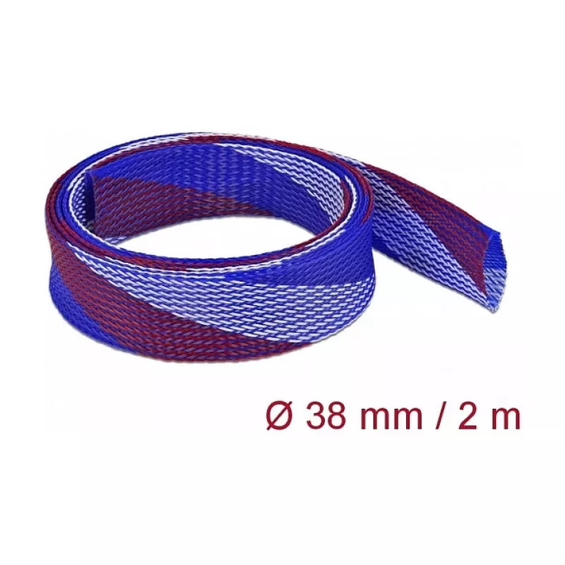 kaabel Sleeve DeLOCK 20756 Blue Red Valge