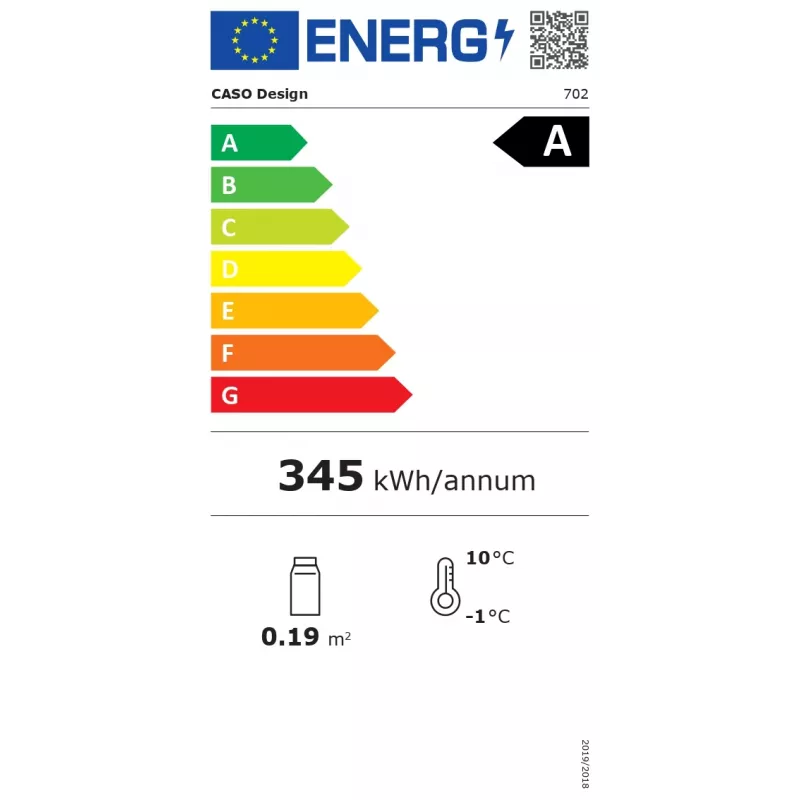 Caso | Barbecue Cooler | S-R | Energiatõhususe klass A | Eraldiseisev | Must