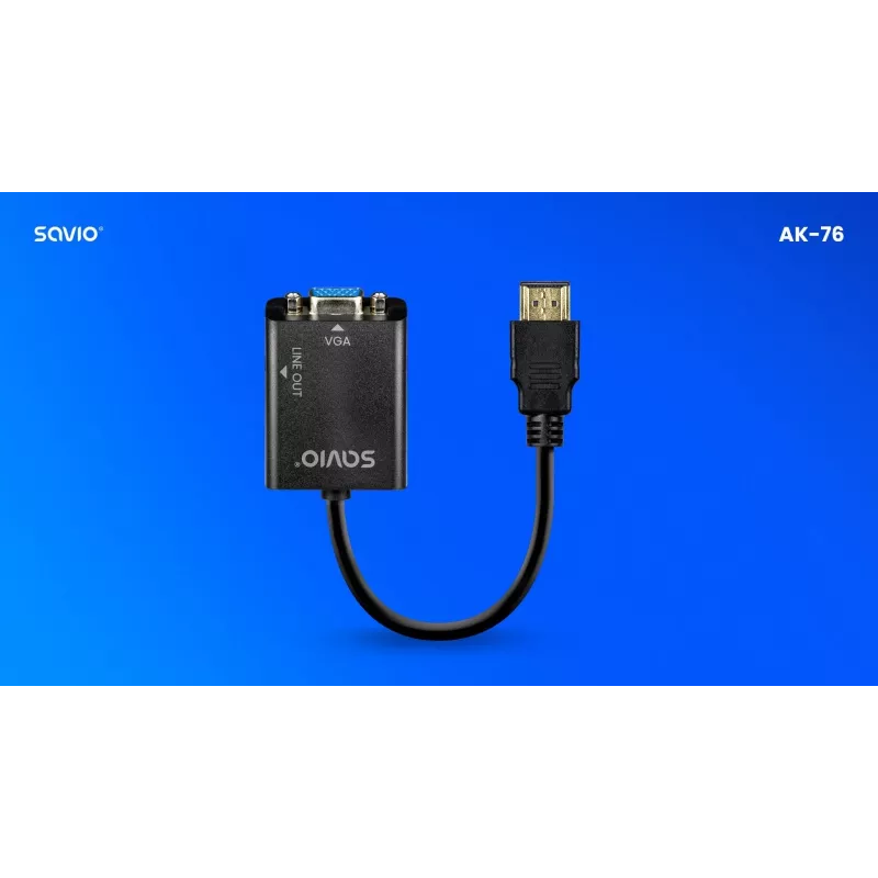 Adapter HDMI-VGA heliga AK-76 Savio SAVAK-76