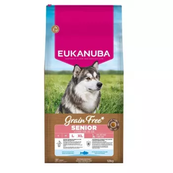 Kuiv koeratoit EUKANUBA EUK DOG SR LR GF OF 12 kg — Senior, teraviljavaba, kala, 12 kg, Valk 25,5%, Rasv 12%