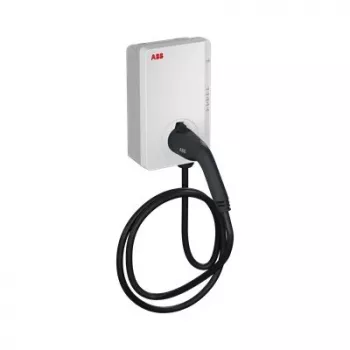 Charging Case laadimine ABB Terra AC W22-G5-R-C-V2-0 seinakarp Type 2, 22kW, kaabel 5m, 3-faasiline toide/32A, Bluetooth, Wi-Fi, Ethernet, RFID-lugejaga, modem GSM/4G
