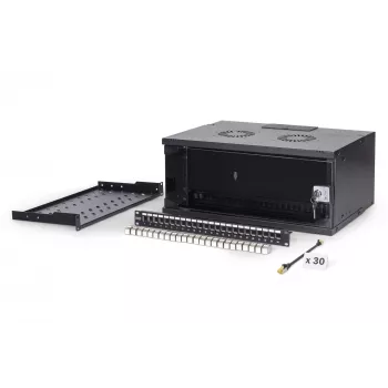 Seinale paigaldatav võrgukapp DIGITUS SOHO Pro DN-49201-SET — 19 tolli 4U, 540x400 mm, IP20, võtmega lukk