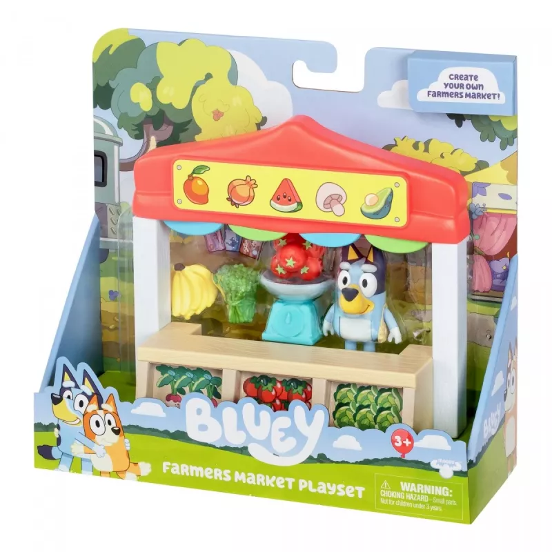 Mänguasjafiguuride komplekt TMTOYS Mini Bluey Toidupood BLU17555 – minitegelaste komplekt poeskäimise mängimiseks