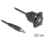 Audio Kaabel DeLOCK 88150 3,5 mm Isane Ema 0,2 m Must