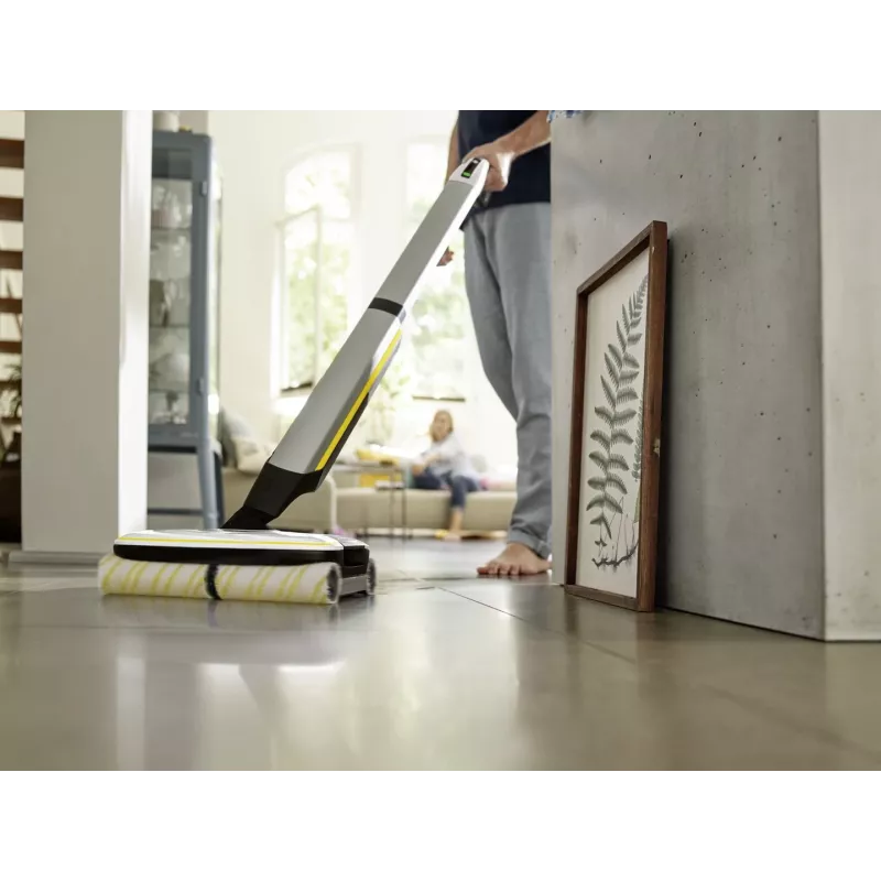 Kärcher FC 7 CORDLESS Elektrihari aku märgpuhastusega ilma tolmukotita must, valge, kollane 2,85 Ah