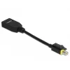 DeLOCK - DisplayPort-adapter - Mini DisplayPort (M) lukustusega DisplayPort (W) - DisplayPort 1,4 - 15cm - Halogeenivaba, 8K tugi - Must (65978)