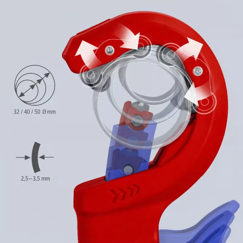 Torulõikur Knipex DPT50 90 23 02 BK — lõikevõime 50 mm, mudel 90 23 02 BK
