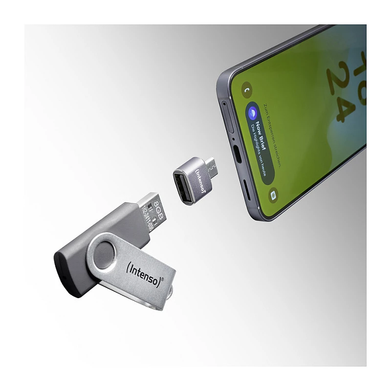 Intenso 3-pack USB-adapter USB-A -> USB-C C480C Alumiinium