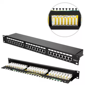 Extralink CAT6 STP V2 | Patchpaneel | 24 porti