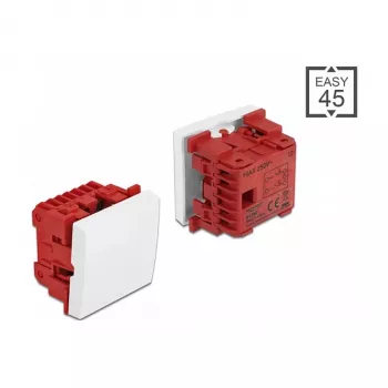 Survelüliti DELOCK Easy 45 2P 250V 10A Valge, 45×45×37 mm