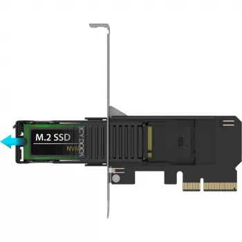 ICY DOCK MB305M4P-B eemaldatav M.2 NVMe SSD PCIe 4.0 x4 adapterkaardile
