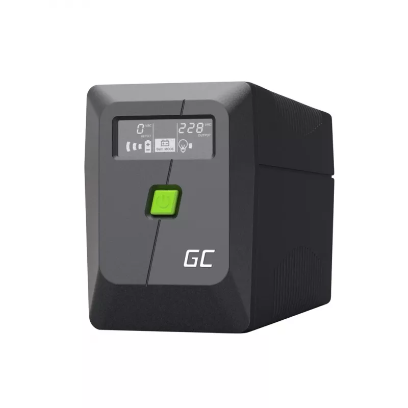 UPS Line-Interactive roheline Cell 6,5 kVA, 360 W, 2 vahelduvvoolu pistikupesa, 12 V 7 Ah VRLA, USB, torn, must