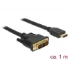 Videokaabli adapter DeLOCK 85582 1 m HDMI tüüp A DVI-D must
