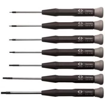 Kruvikeerajakomplekt c.k tools T4874X — 7-osaline täppiselektroonika kruvikeerajate komplekt