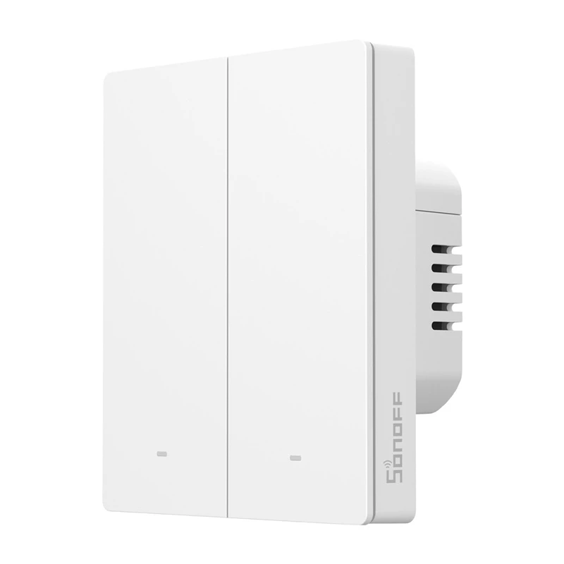 Seinale paigaldatav WiFi nutilüliti Sonoff M5-2C-80W 2-kanaliline raami jaoks
