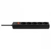 Pikendusjuhe SAVIO LZ-16 — 1.8 m kaabel, 5 vahelduvvoolupistikut, siseruumidesse, 210–250 V, 50 Hz, 2500 W, must