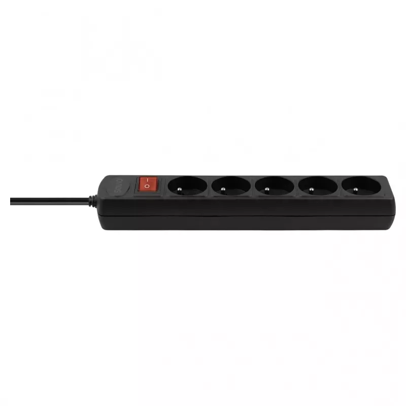 Pikendusjuhe SAVIO LZ-16 — 1.8 m kaabel, 5 vahelduvvoolupistikut, siseruumidesse, 210–250 V, 50 Hz, 2500 W, must