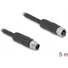 DeLOCK sensori/täiturmehhanismi kaabel 80522 5 m RST M12 Must