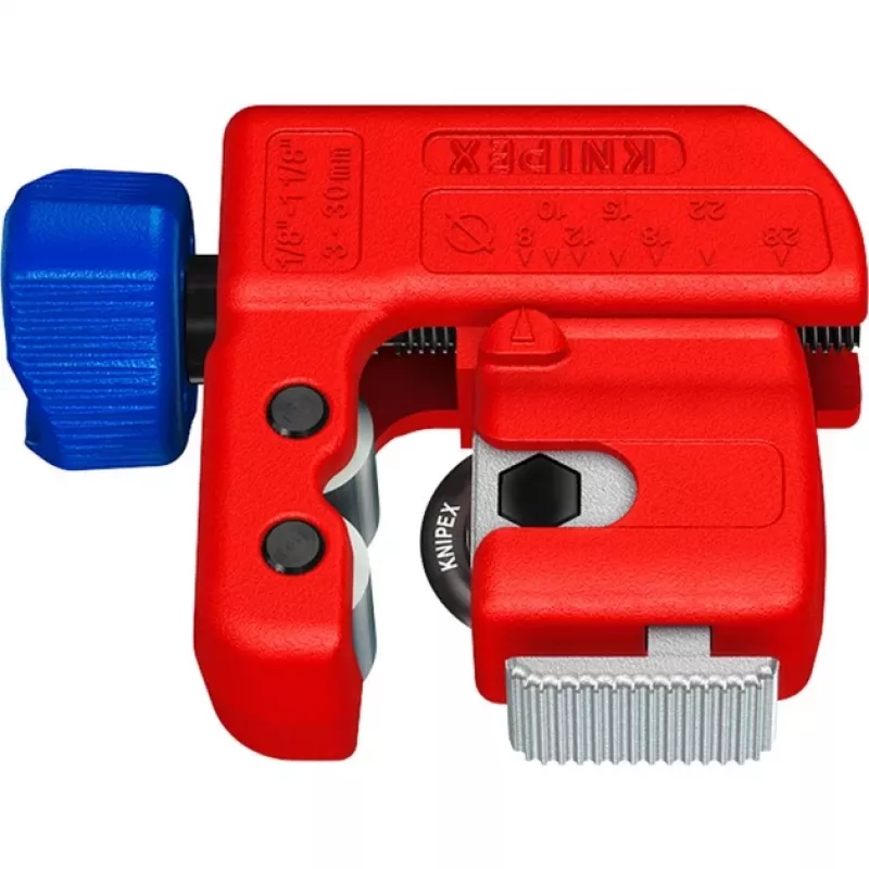 Torulõikur Knipex TubiX S 3–30 mm, kompaktne lõikeriist metall- ja plasttorudele