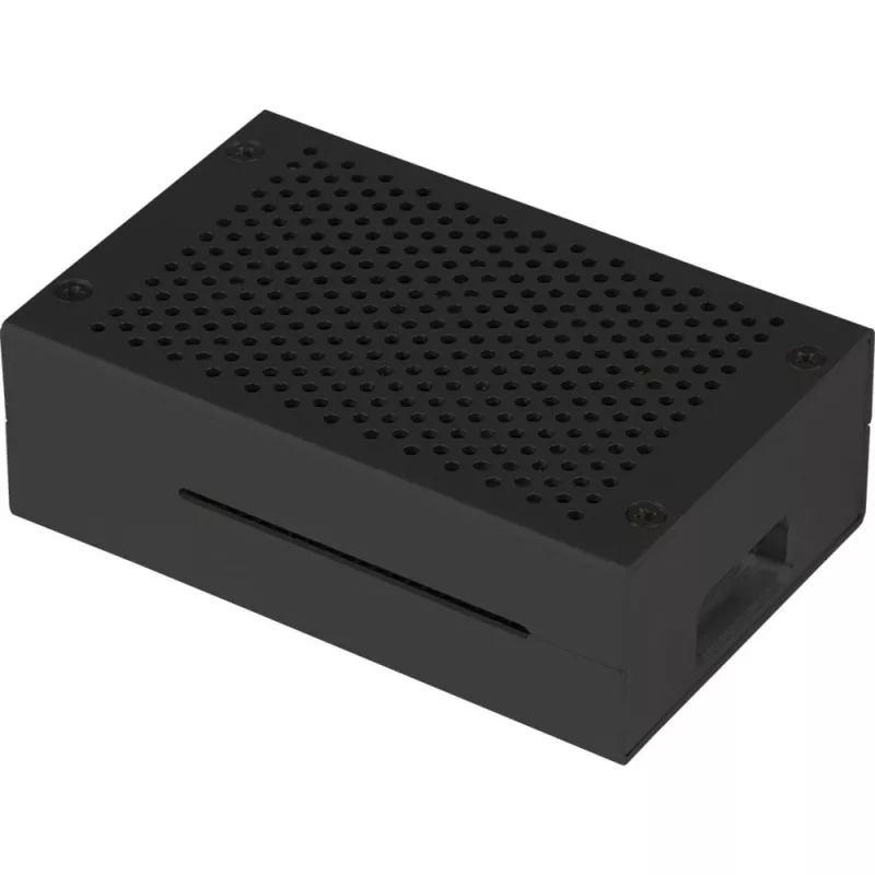Alumiiniumkorpus Raspberry Pi 4 B jaoks, JYT, mudel RB-AlucaseP4+01B, must viimistlus