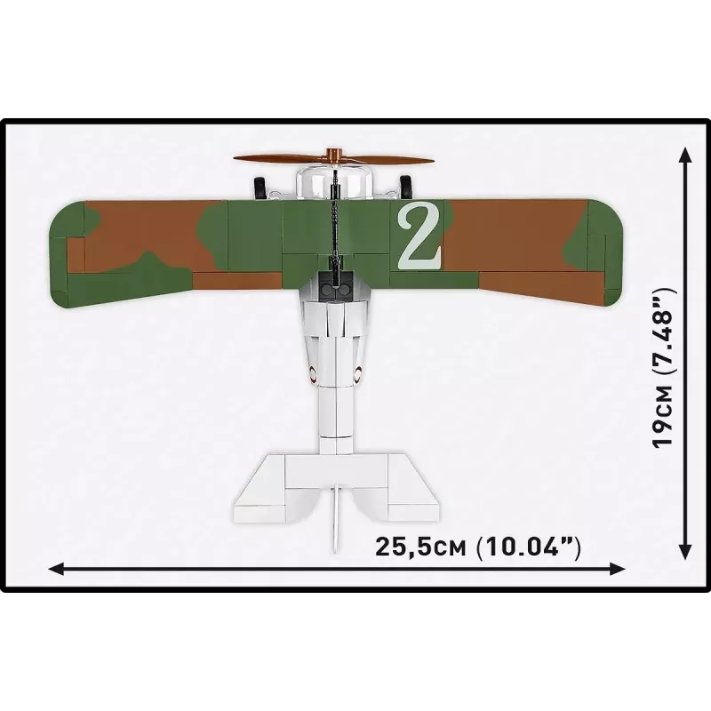 Ehituskomplekt Cobi Blocks Nieuport 17 C.1 277 tk — mudellennuki komplekt, kogutav klotsikomplekt