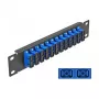 Kiudoptiline jaotuspanel DeLOCK 10-tolline 12 pordi SC Duplex sinine 1U must