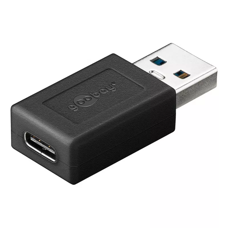 Goobay 45400 USB 3.2 1. põlvkonna adapter, USB-a pistik – USB-C pesa, Su