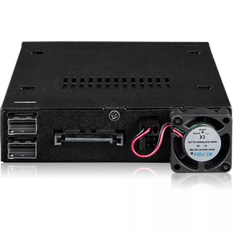 Kettasahtli adapterraam icy dock MB092VK-B 2 x 6,3 cm U.2 / U.3 NVMe SSD-le 3,5-tollisele pesale (must)