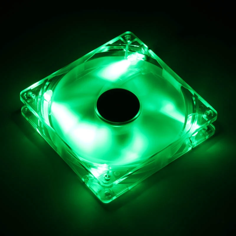 SilverStone SST-FN121-P-GL 120 mm korpuse ventilaator rohelise LED-valgustusega