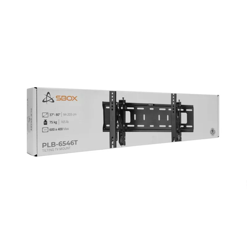 Seinakinnitus SBOX PLB-6546T-2 37–80-tollistele ekraanidele, kuni 75 kg, VESA kuni 600x400
