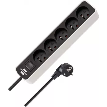 Pikendusjuhe Brennenstuhl 1153254520 5 m 5 vahelduvvoolu pistikupesa siseruumidesse must valge
