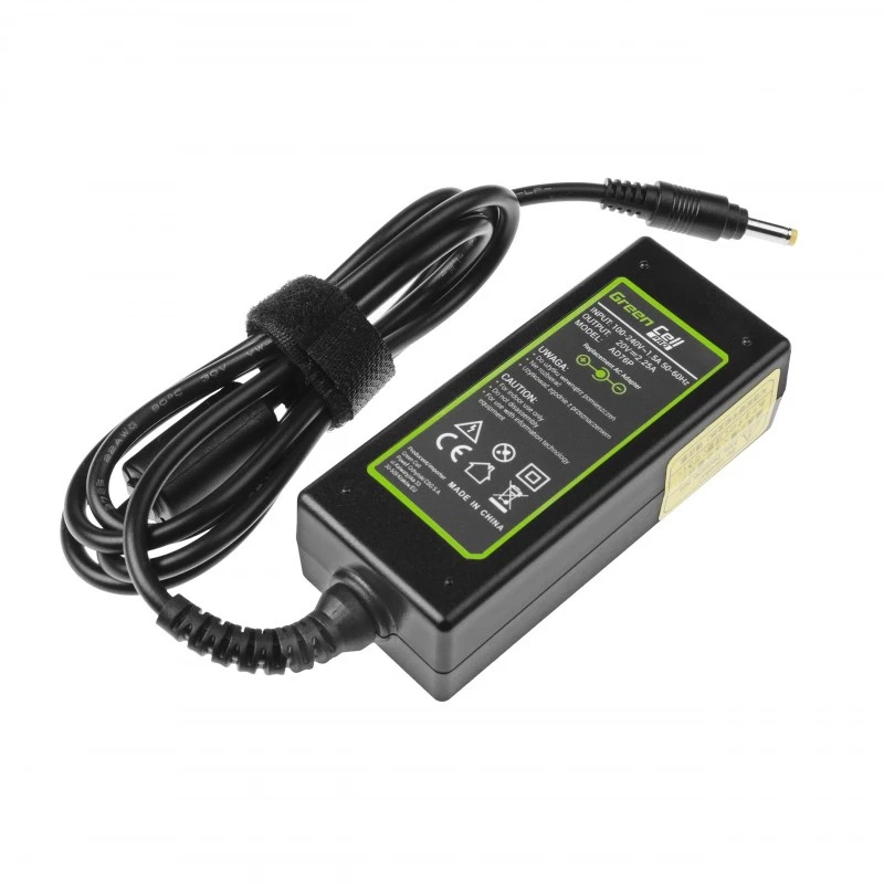 Toiteadapter roheline Cell AD76P 45W Lenovo sülearvutitele, 20V 2.25A, vahelduvvoolust alalisvooluks, 100–240V sisend, must